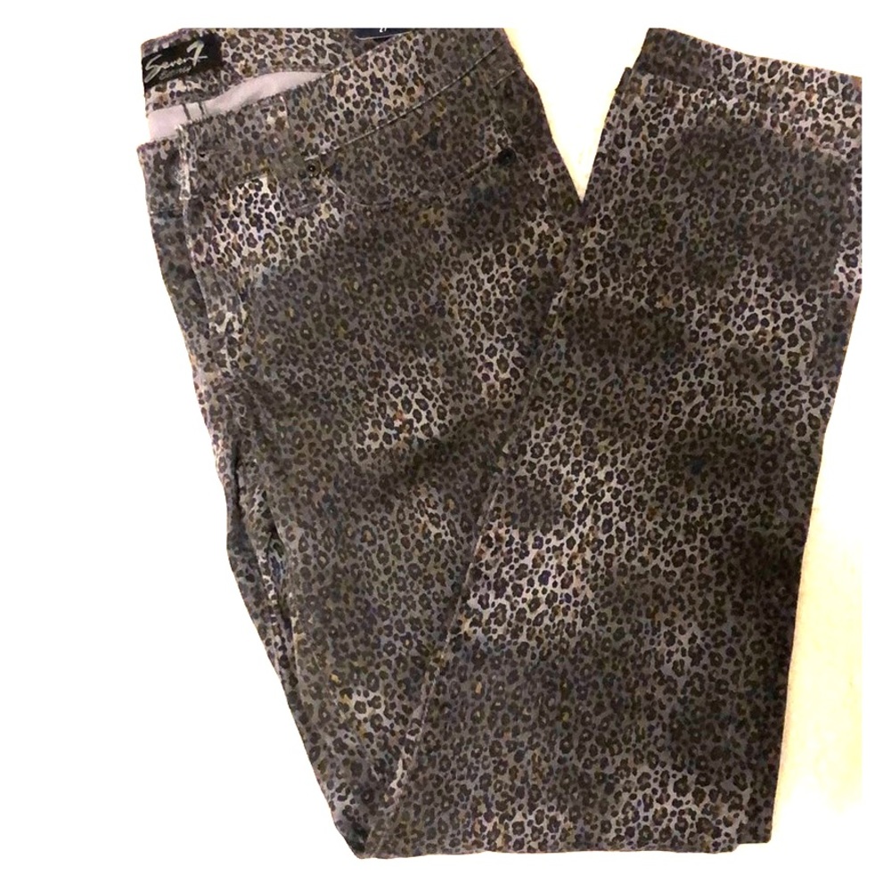 Seven7 Jeans - leopard print - skinny - sz 27 NWT